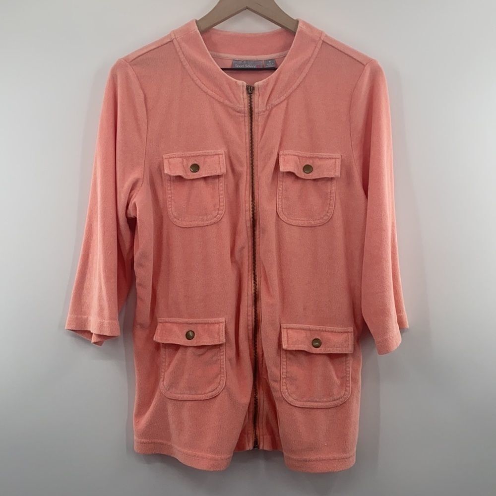 3For$20 Sports Savvy Peach Zip up Jacket s:M